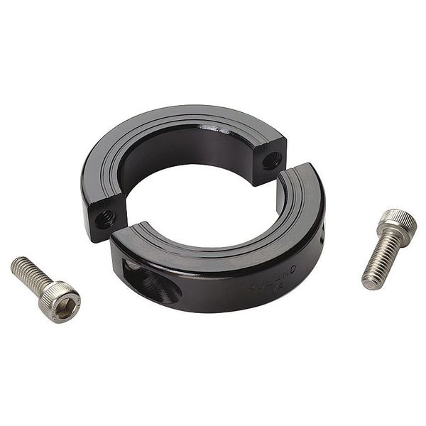 Shaft Collar, Clamp, 2Pc, 1/4 In, Alum