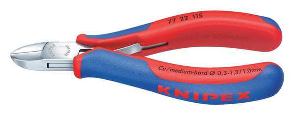 4 1/2 in 77 Diagonal Cutting Plier Flush Cut Oval Nose Uninsulated