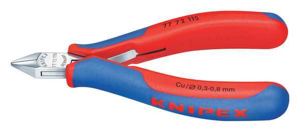4 1/2 in 77 Diagonal Cutting Plier Standard Cut Pointed Nose Uninsulated