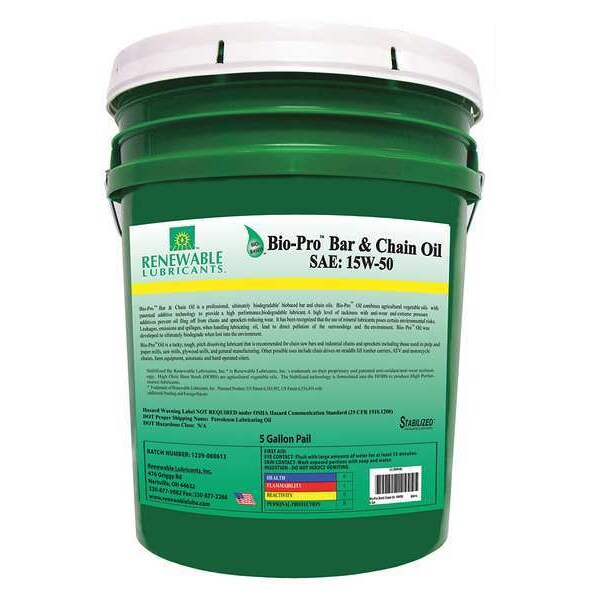 Lubricant, 15W-50, Pail, Yellow, 5 gal.