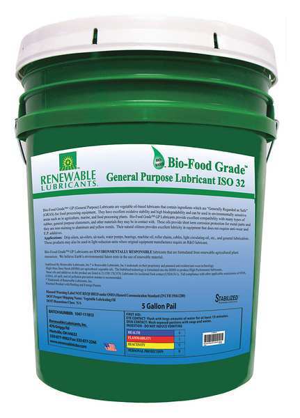 Lubricant, Pail, Light Golden, 5 gal.