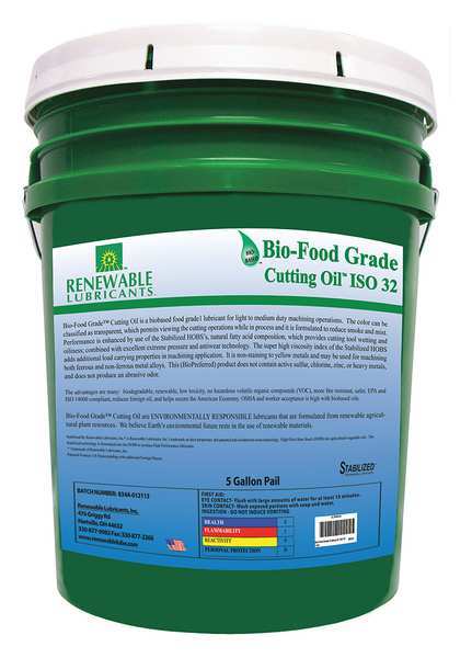 Cutting Oil, Pail, Yellow, 5 gal.