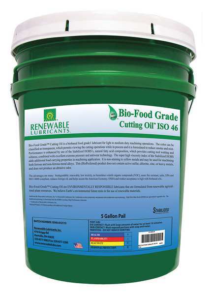 Cutting Oil, Pail, Yellow, 5 gal.