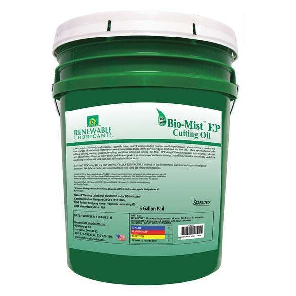 Cutting Oil, Pail, Yellow, 5 gal.