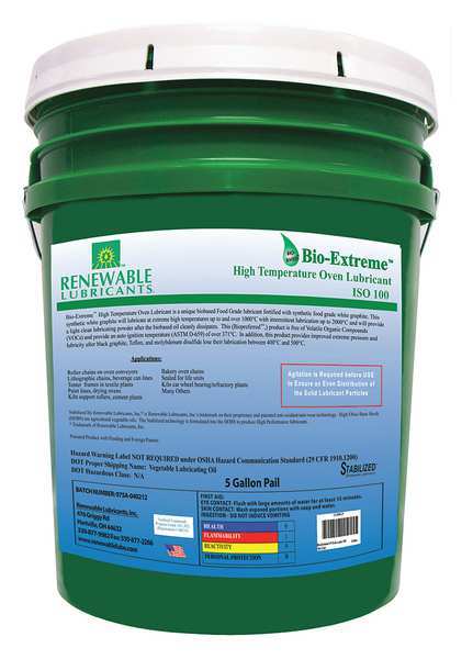 Lubricant, Pail, White, 5 gal.