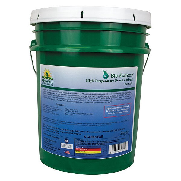 Lubricant, Pail, White, 5 gal.