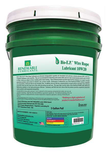Lubricant, Pail, Yellow, 5 gal.