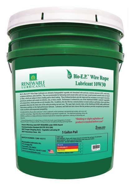 Lubricant, Pail, Yellow, 5 gal.