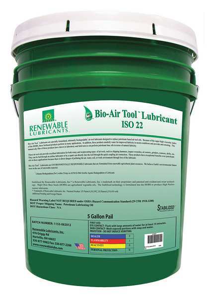 Lubricant, Pail, Yellow, 5 gal.
