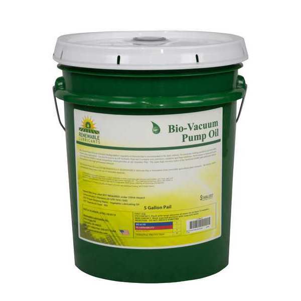 Vacuum Pump Oil, 10W-30, Pail, Yellow, 5 gal.