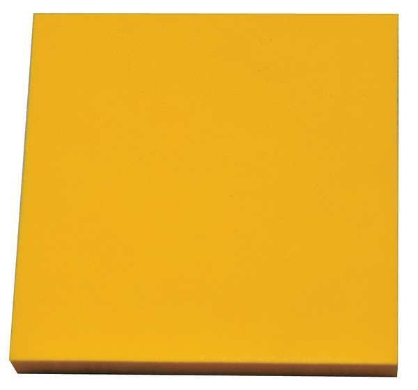 Foam Sheet, Crosslink, 24 in W, 24 in L, 1/8 in Thick, Yellow