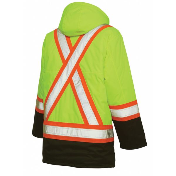 Men's High-visibility Yellow Polyester Hi-Vis Parka size L