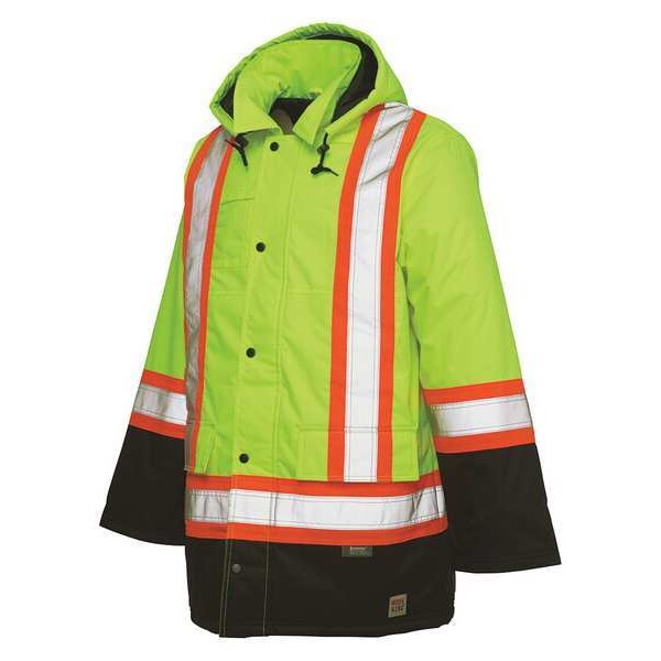 Men's High-visibility Yellow Polyester Hi-Vis Parka size M