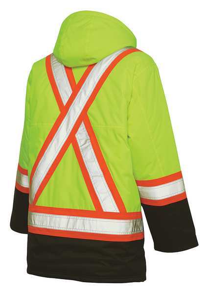 Men's High-visibility Yellow Polyester Hi-Vis Parka size L