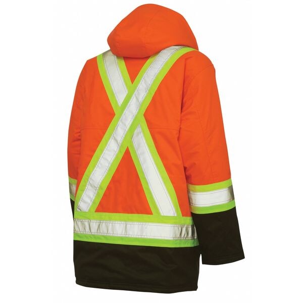Men's High-visibility Orange Polyester Hi-Vis Parka size M