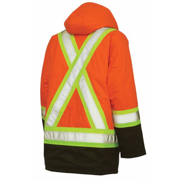 Men's High-visibility Orange Polyester Hi-Vis Parka size S