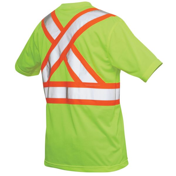Medium Hi-Vis Short Sleeve Shirt, Yellow/Green