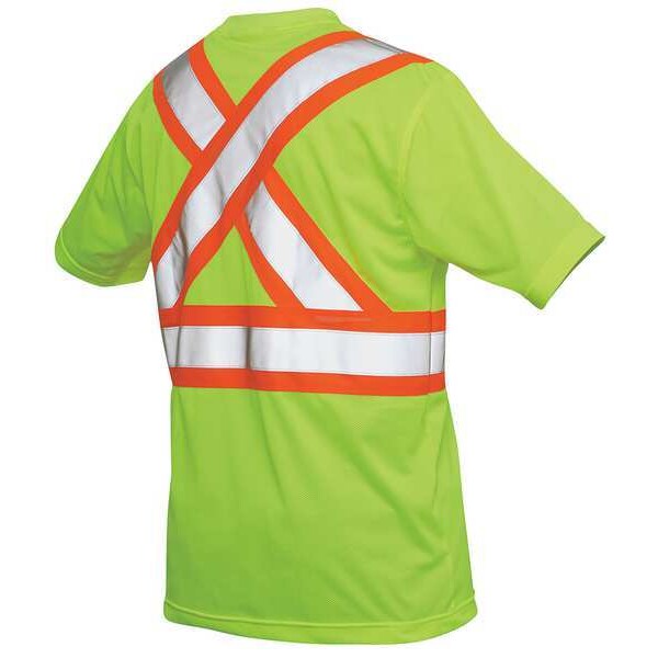 2XL Hi-Vis Short Sleeve Shirt, Yellow/Green
