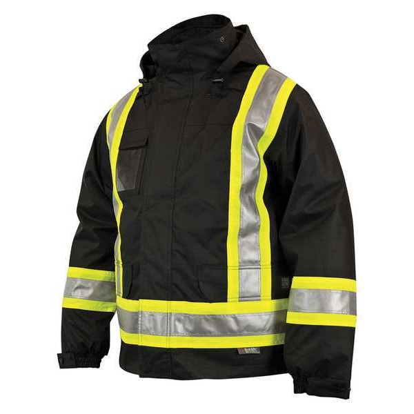 Men's Black Polyester 5-in-one Parka size M