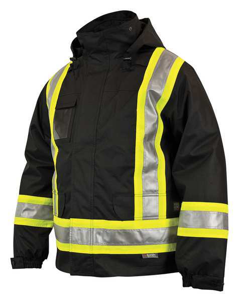 Men's Black Polyester 5-in-one Parka size S