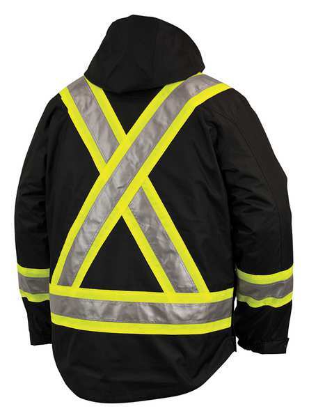 Men's Black Polyester 5-in-one Parka size S