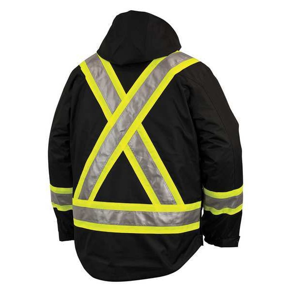 Men's Black Polyester 5-in-one Parka size M