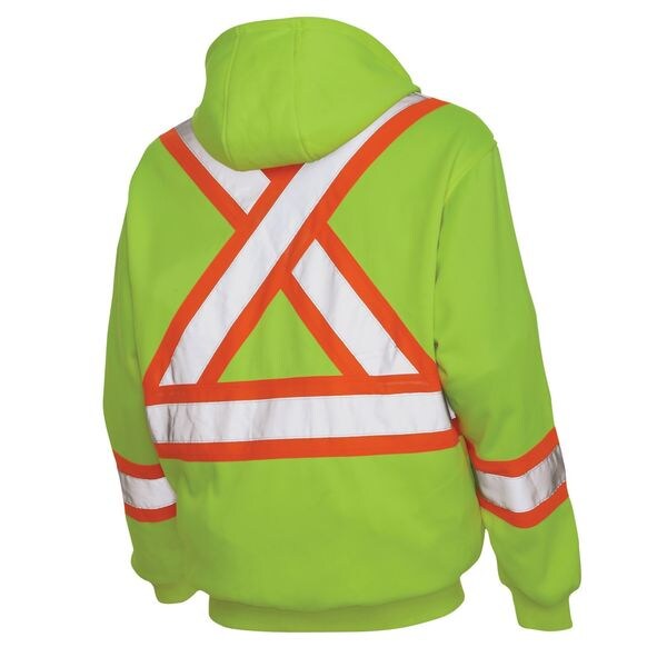 Medium Hi-Vis Hooded Sweatshirt, Yellow/Green