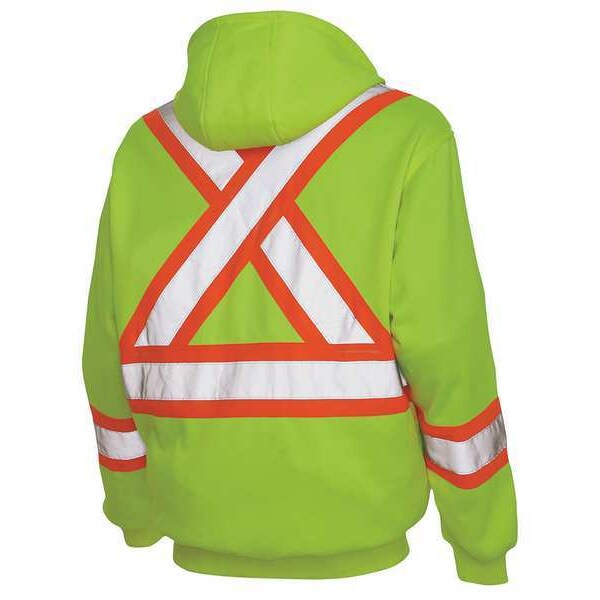 Medium Hi-Vis Hooded Sweatshirt, Yellow/Green