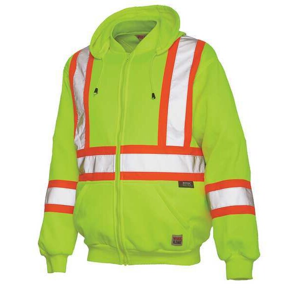 Medium Hi-Vis Hooded Sweatshirt, Yellow/Green