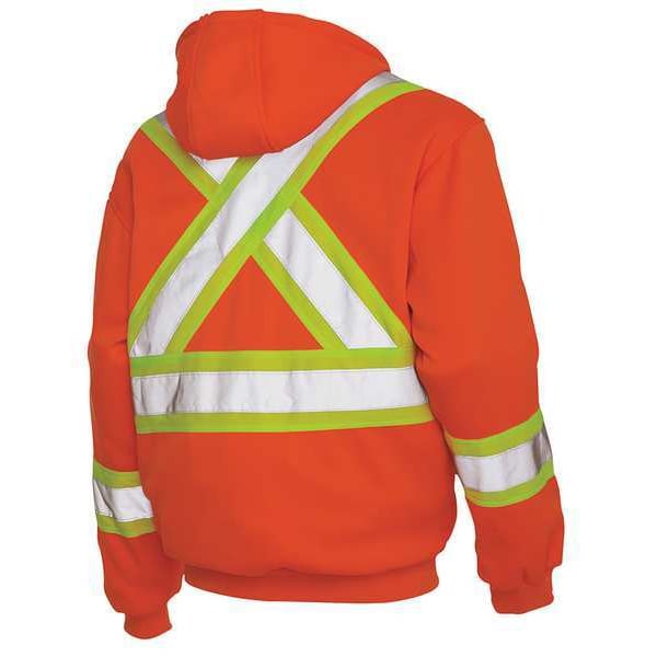 Small Hi-Vis Hooded Sweatshirt, Orange