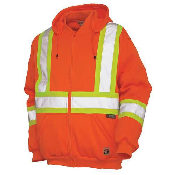 Small Hi-Vis Hooded Sweatshirt, Orange