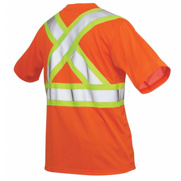 2XL Hi-Vis Short Sleeve Shirt, Orange
