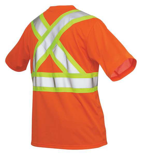 2XL Hi-Vis Short Sleeve Shirt, Orange