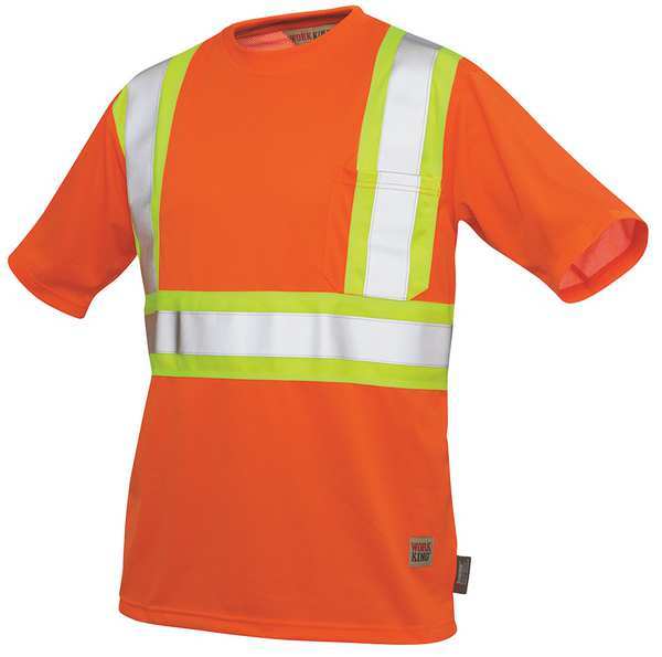 4XL Hi-Vis Short Sleeve Shirt, Orange