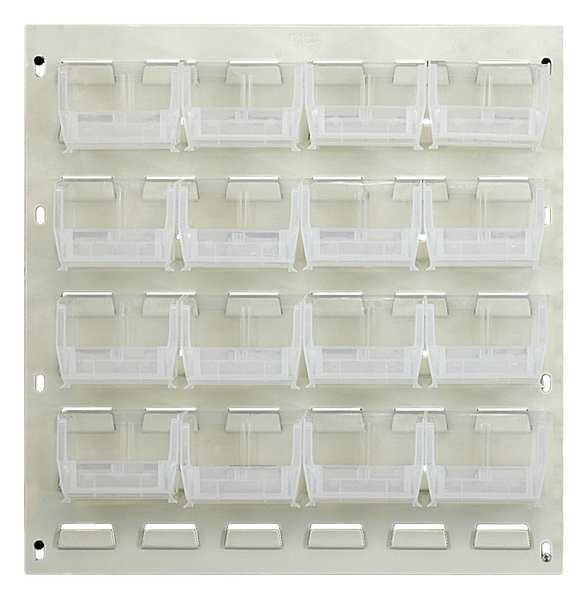 Steel Louvered Panel, 18 in W x 1/4 in D x 20 in H, White
