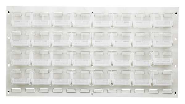 Steel Louvered Panel, 36 in W x 1/4 in D x 20 in H, White