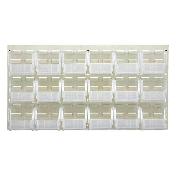 Steel Louvered Panel, 36 in W x 1/4 in D x 20 in H, White