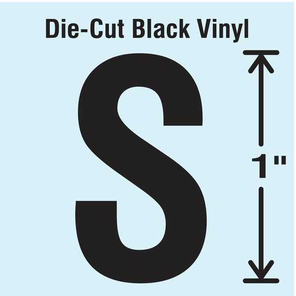 Die Cut Letter Label, S, 10 Cards, PK10