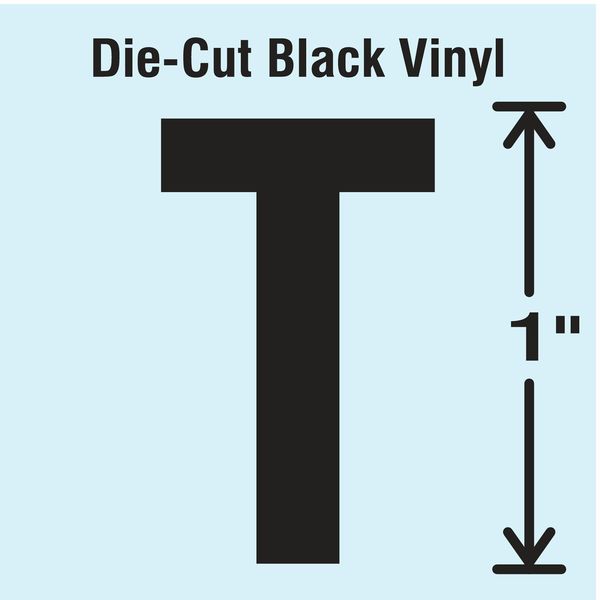 Die Cut Letter Label, T, 10 Cards, PK10