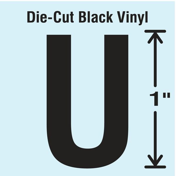 Die Cut Letter Label, U, 10 Cards, PK10