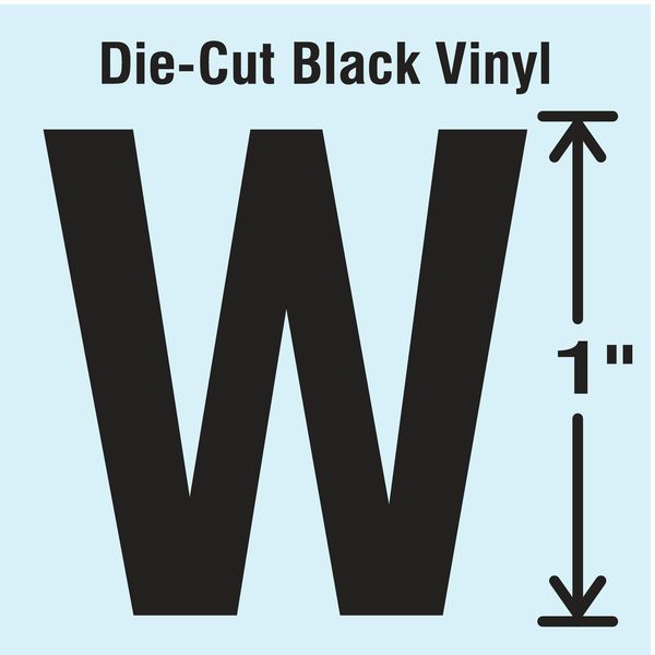 Die Cut Letter Label, W, 10 Cards, PK10