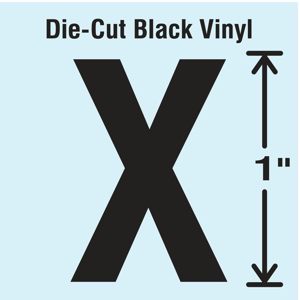 Die Cut Letter Label, X, 10 Cards, PK10