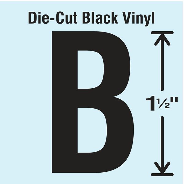 Die Cut Letter Label, B, 10 Cards, PK10