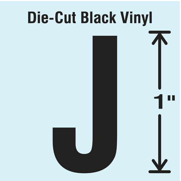 Die Cut Letter Label, J, 10 Cards, PK10