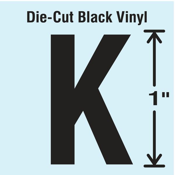 Die Cut Letter Label, K, 10 Cards, PK10