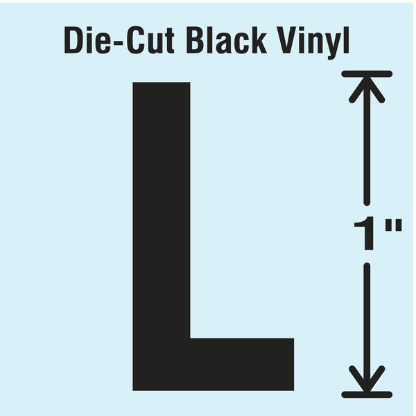 Die Cut Letter Label, L, 10 Cards, PK10