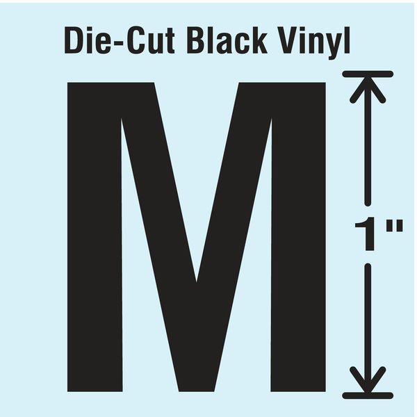 Die Cut Letter Label, M, 10 Cards, PK10