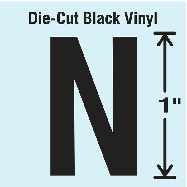 Die Cut Letter Label, N, 10 Cards, PK10