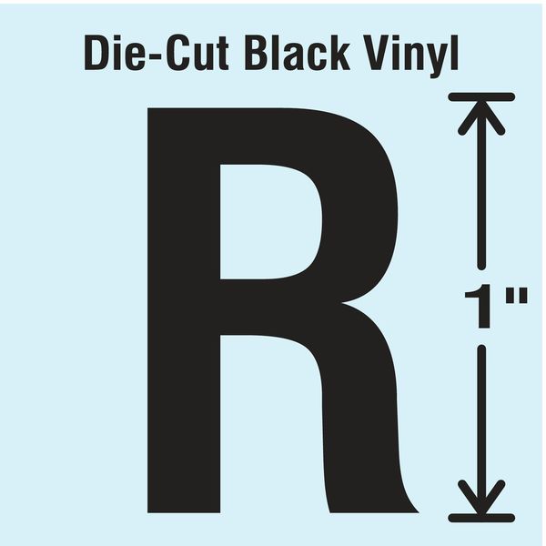 Die Cut Letter Label, R, 10 Cards, PK10