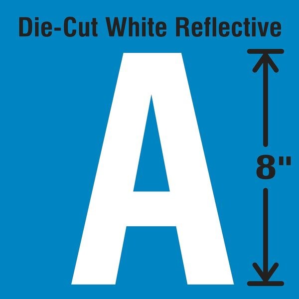 Die-Cut Reflective Letter Label, A